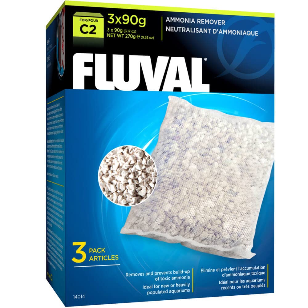 Fluval C2 Amonyak Sökücü, Yedek Akvaryum Filtre Ortamı, 3'lü Paket, 14014