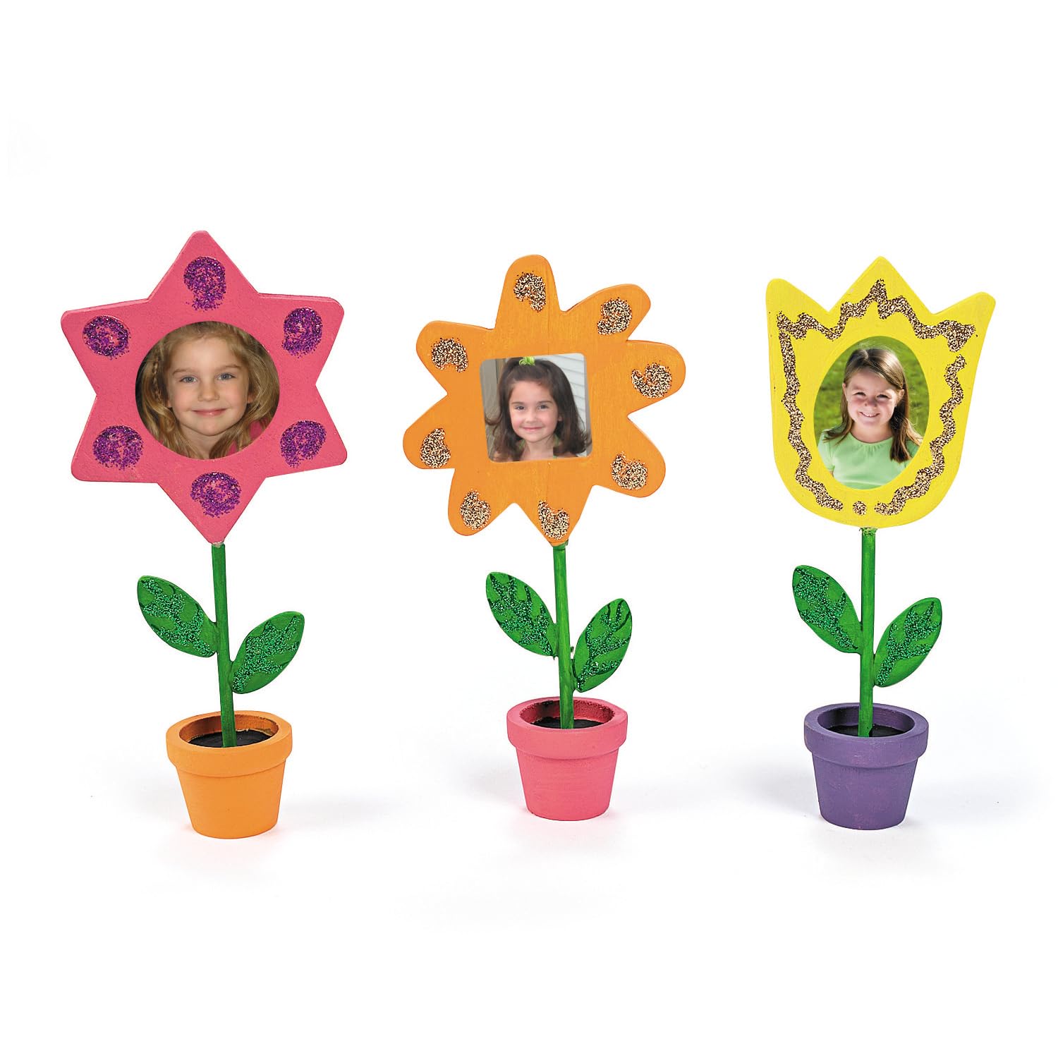 Fun Express Ahşap Çiçek kendin yap resim çerçevesi kiti - El işi için bu 12 Çiçek ahşap çerçevesiyle anılarınızı kaydedin - Ev Yapımı Büyükbaba ve Büyükbaba Hediyeleri, Çocuk Dostu El İşi