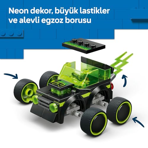 LEGO City Araçlar - Video Oyunu Yarış Arabası 60484 – 5 Yaş ve Üzeri Çocuklar için Küçük Sürücü Minifigürü İçeren Yaratıcı Oyuncak Yapım Seti, Çocuklar için Eğlenceli Hediye Fikri (64 Parça)