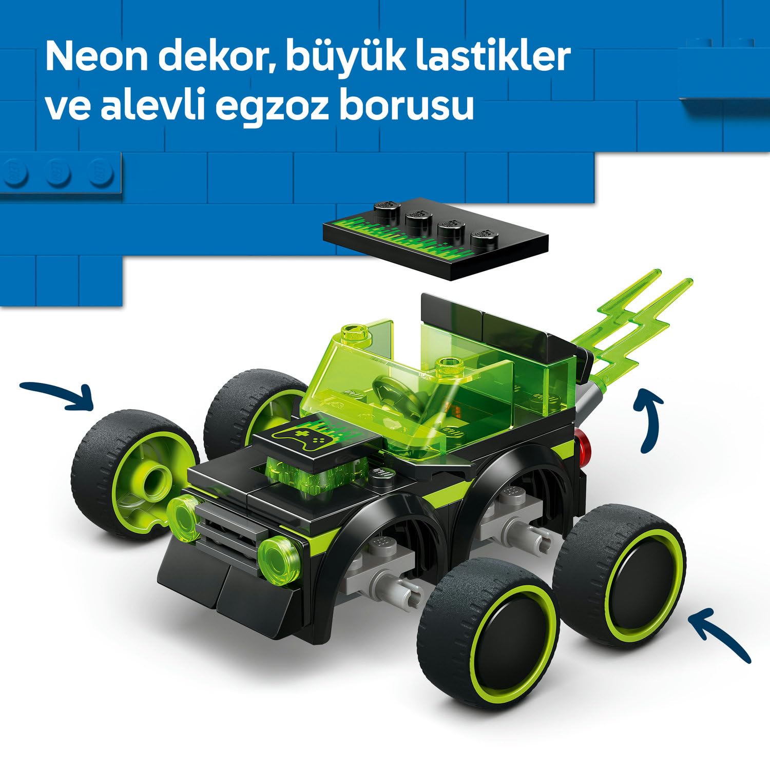 LEGO City Araçlar - Video Oyunu Yarış Arabası 60484 – 5 Yaş ve Üzeri Çocuklar için Küçük Sürücü Minifigürü İçeren Yaratıcı Oyuncak Yapım Seti, Çocuklar için Eğlenceli Hediye Fikri (64 Parça)