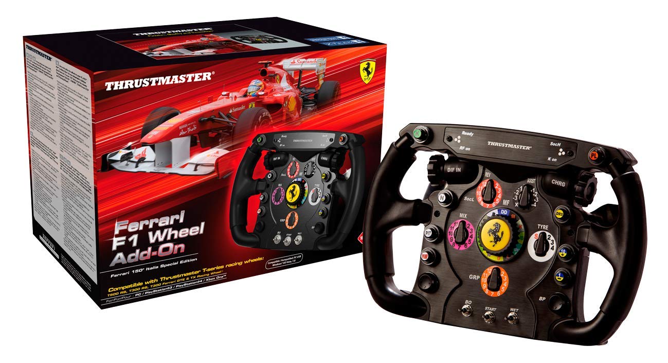 Thrustmaster F1 Wheel Add-On - Resmi Ferrari Lisanslı Replika Yarış Direksiyonu - PS5, PS4, Xbox Series X|S ve PC Uyumlu