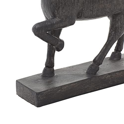 Deco 79 Geleneksel Polystone At Heykeli, 22,86 cm x 7,62 cm x 22,86 cm, Kahverengi