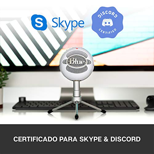 Blue Snowball iCE USB mikrofon, kayıt, yayın, podcasting, PC ve Mac oyun için, kondansatörlü mikrofon, böbrek kapsüllü, ayarlanabilir masa standı, Plug 'n Play - beyaz