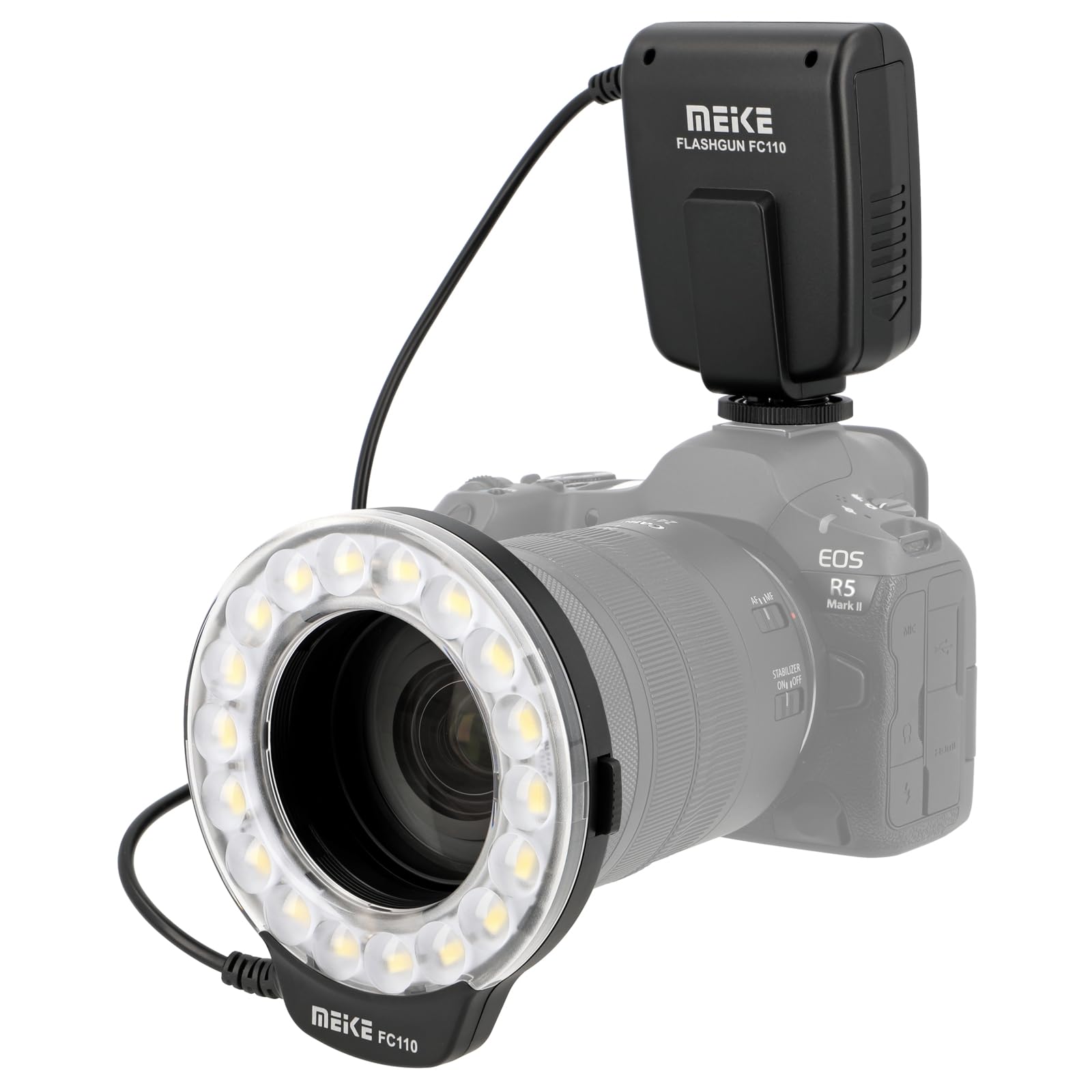 ayex Meike Canon EOS DSLR Fotoğraf Makineleri için Makro Halka Işık