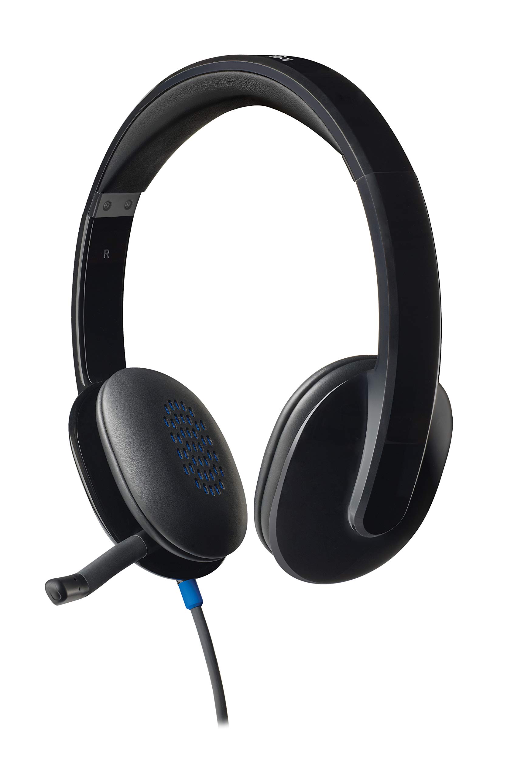 Logitech H540 Kablolu Kulak Üstü Mikrofonlu Kulaklık, Lazer Ayarlı Sürücüler ve Dahili Ekolayzer, Dijital Stereo Ses, Kulaklık Üzeri Denetimler, Gürültü Önleyici Katlanabilir Mikrofon, Siyah