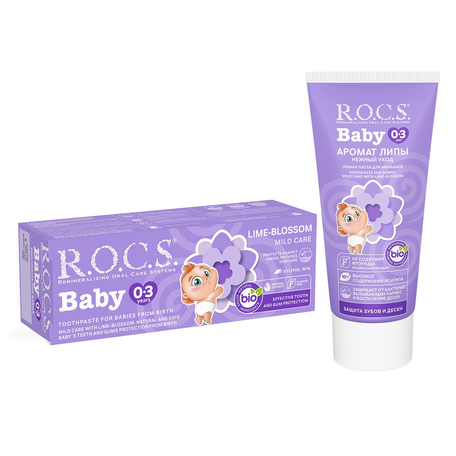 R.O.C.S. ROCS BABY 0-3 YAŞ FLORÜRSÜZ BEBEK DİŞ MACUNU - IHLAMUR ÖZLÜ - 45g