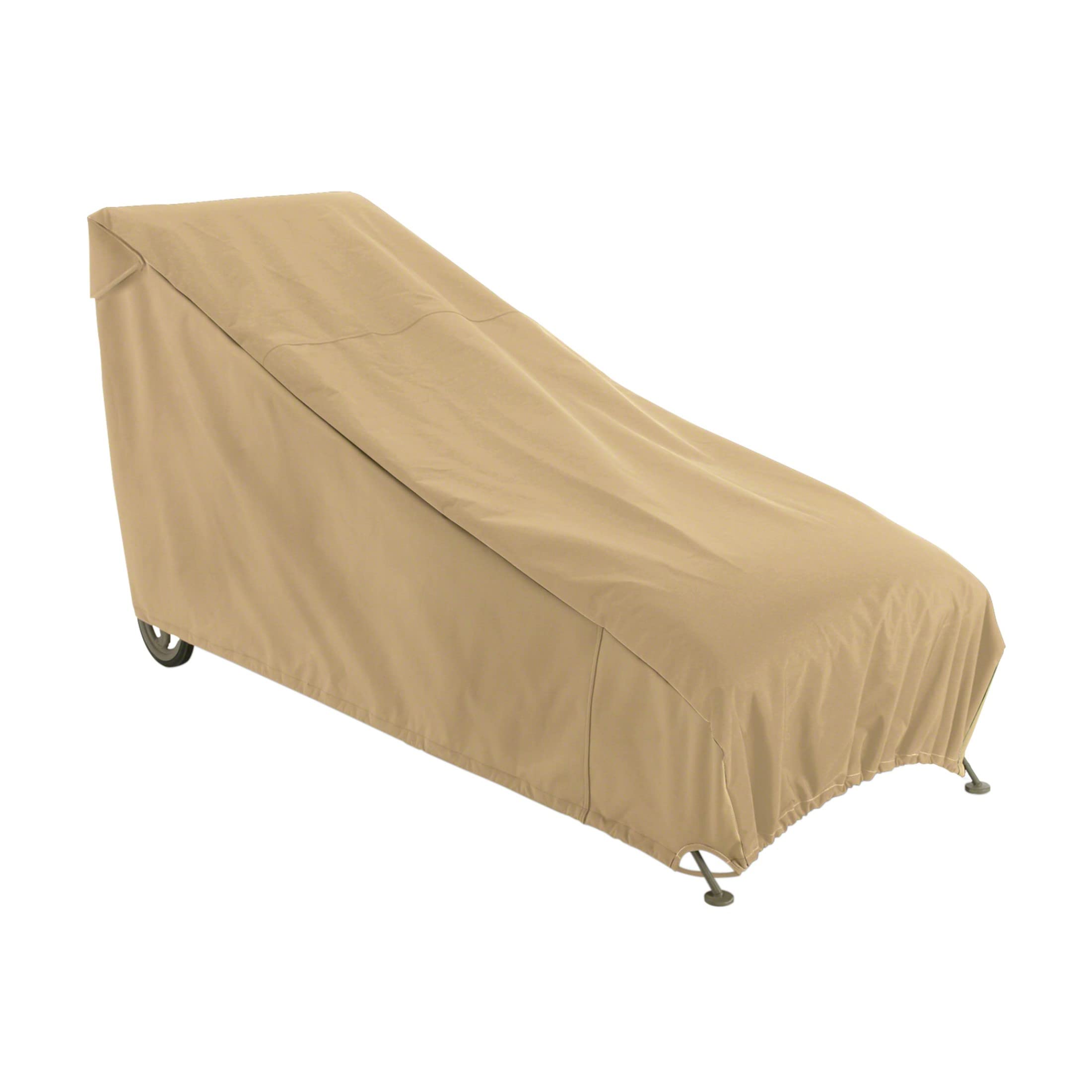 Classic Accessories Terrazzo Suya Dayanıklı 66 İnç Veranda Şezlong Örtüsü, Veranda Mobilya Kılıfları, Kum