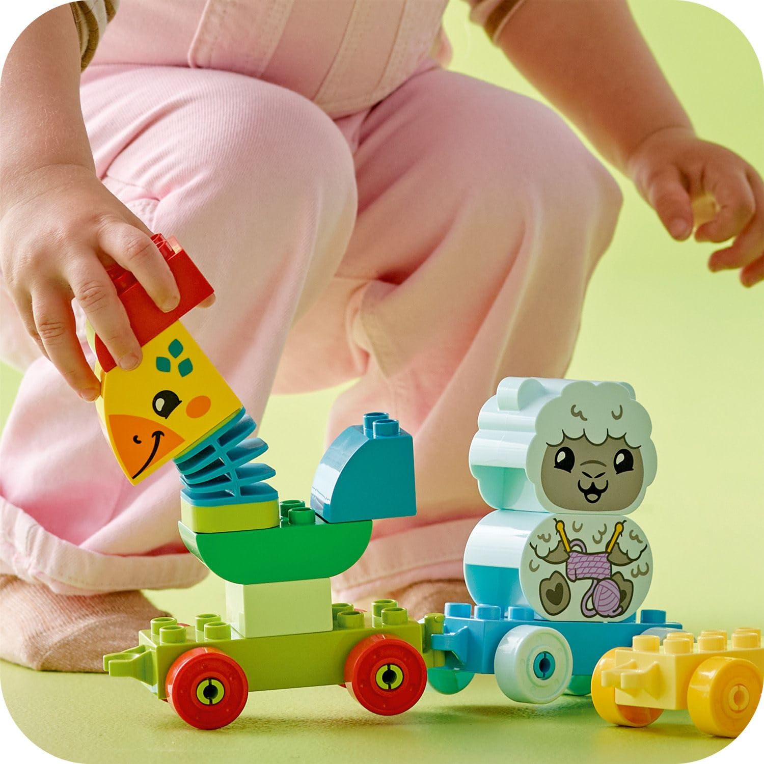 LEGO DUPLO İlk Hayvan Trenim 10412 – 1.5 Yaş ve Üzeri Çocuklar için Doğum Günü Hediyesi Fikri, Tekerlekli Oyuncak Tren ve 4 İnşa Edilebilen Hayvan Figürü İçeren Eğitici Oyuncak Yapım Seti (19 Parça)
