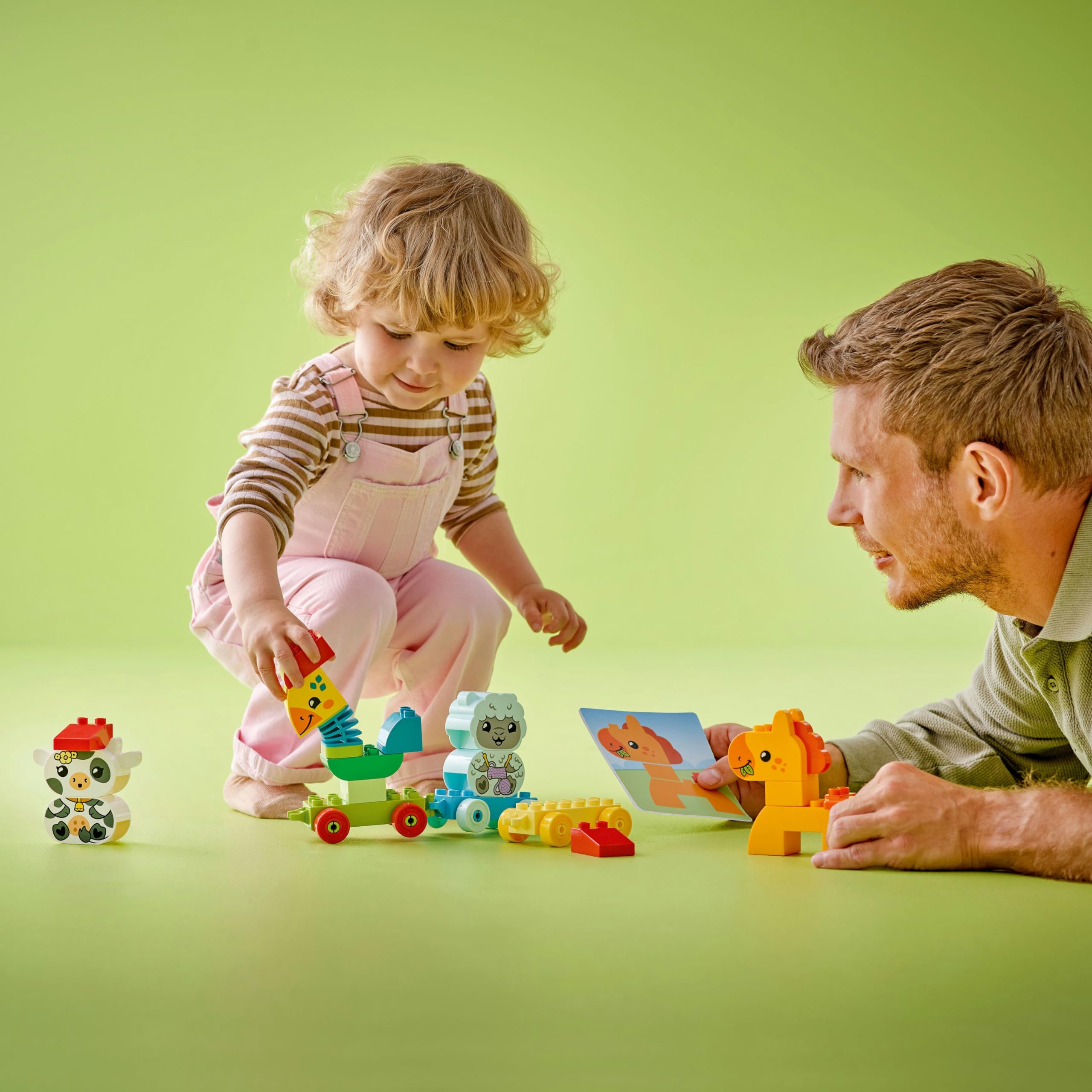 LEGO DUPLO İlk Hayvan Trenim 10412 – 1.5 Yaş ve Üzeri Çocuklar için Doğum Günü Hediyesi Fikri, Tekerlekli Oyuncak Tren ve 4 İnşa Edilebilen Hayvan Figürü İçeren Eğitici Oyuncak Yapım Seti (19 Parça)