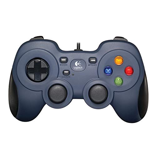 Logitech F310 Kablolu Gamepad, Özel 4 Düğmeli Hassas D-Pad, 1,8 m Kablo Uzunluğu, Lacivert
