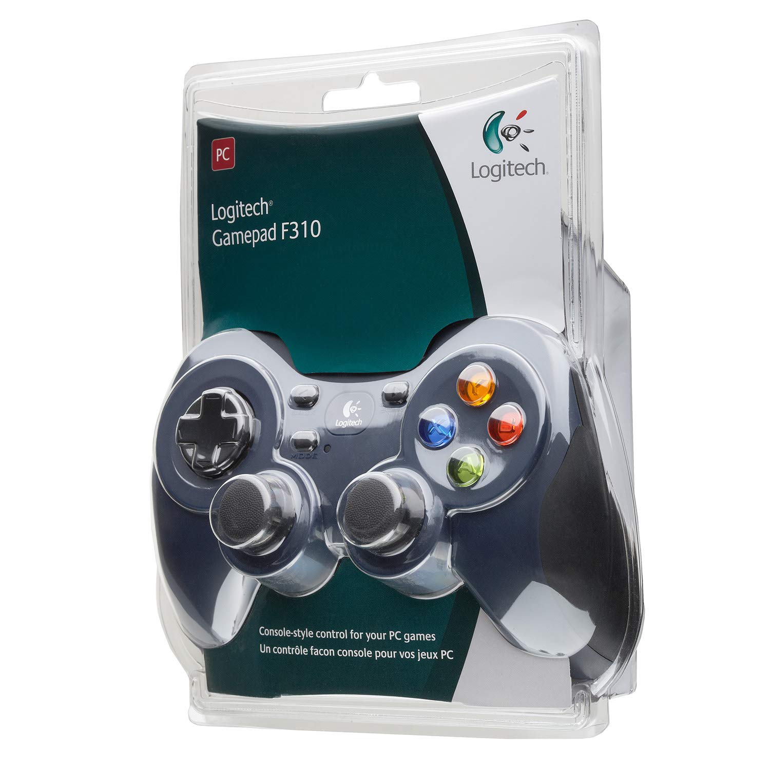 Logitech F310 Kablolu Gamepad, Özel 4 Düğmeli Hassas D-Pad, 1,8 m Kablo Uzunluğu, Lacivert