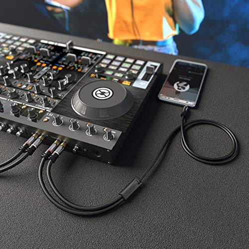 KabelDirekt – Cinch'ten 3,5mm Jack'a Adaptör Kablosu – 3m – Çok yönlü tak ve çalıştır ses kablosu (Aux/3,5 mm'den 2x Cinch/RCA'ya akıllı telefon, tablet, ses çubuğu, TV, dizüstü bilgisayar, MP3)