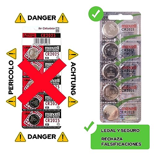 Maxell Tanco Impex 5 x Cr2025 2025 3 V lityum pil, araç uzaktan kumandaları için