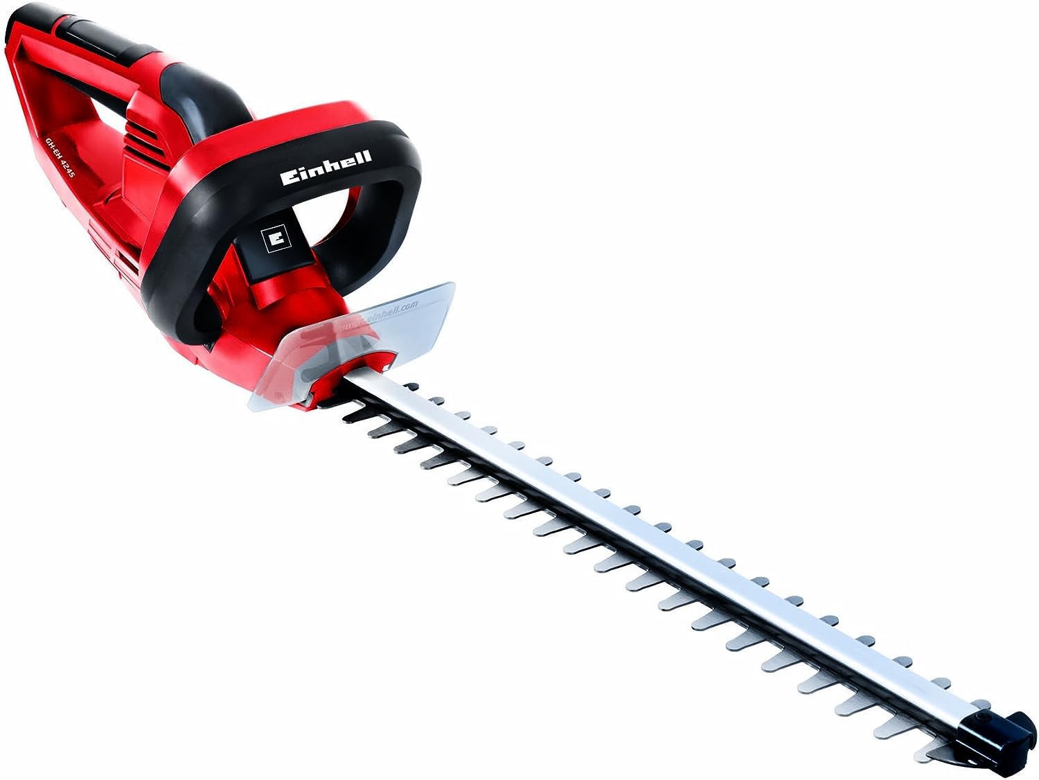 Einhell Elektrikli Çit Budama GH-EH 4245 (420 W, 450 mm kesim uzunluğu, 12 mm kesim kalınlığı, metal dişli, alüminyum bıçak koruması, el koruması, kılıf koruması) - 3403460