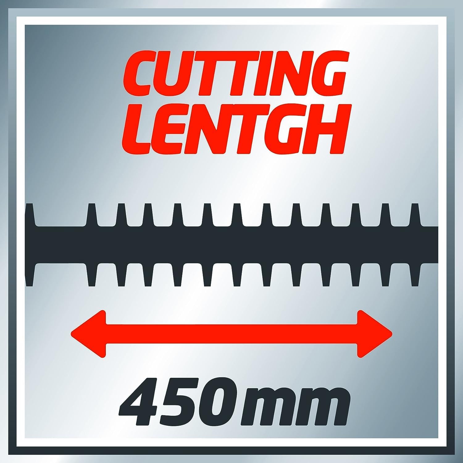 Einhell Elektrikli Çit Budama GH-EH 4245 (420 W, 450 mm kesim uzunluğu, 12 mm kesim kalınlığı, metal dişli, alüminyum bıçak koruması, el koruması, kılıf koruması) - 3403460