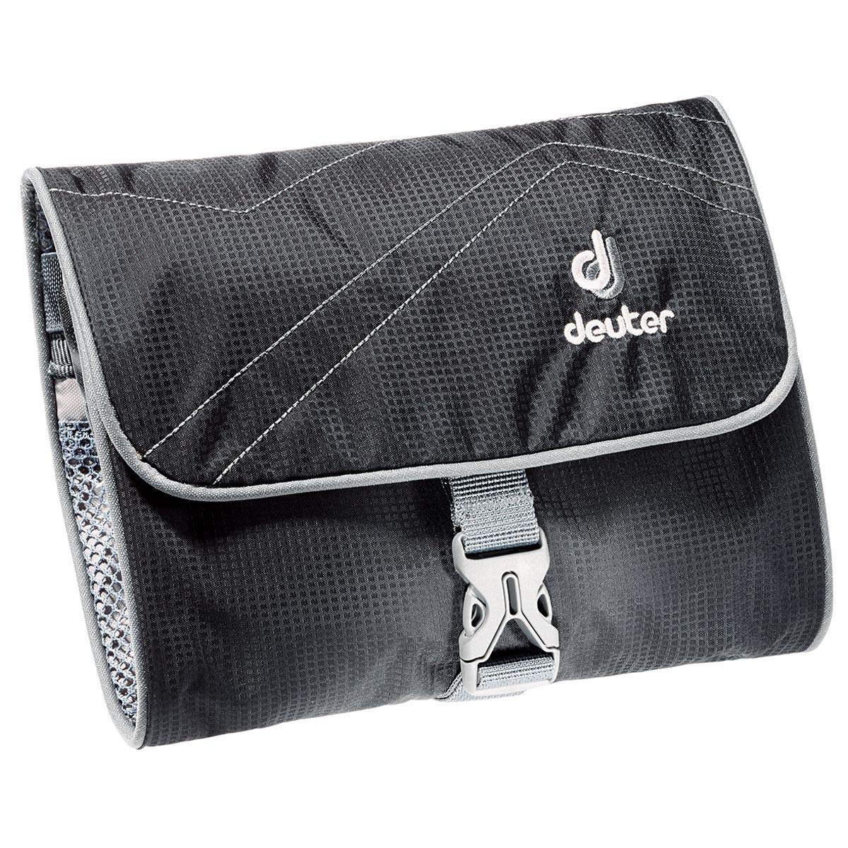 Deuter Makyaj çantası Wash Bag I Yıkama torbası, Black-Titan, 16 x 19 x 3 cm