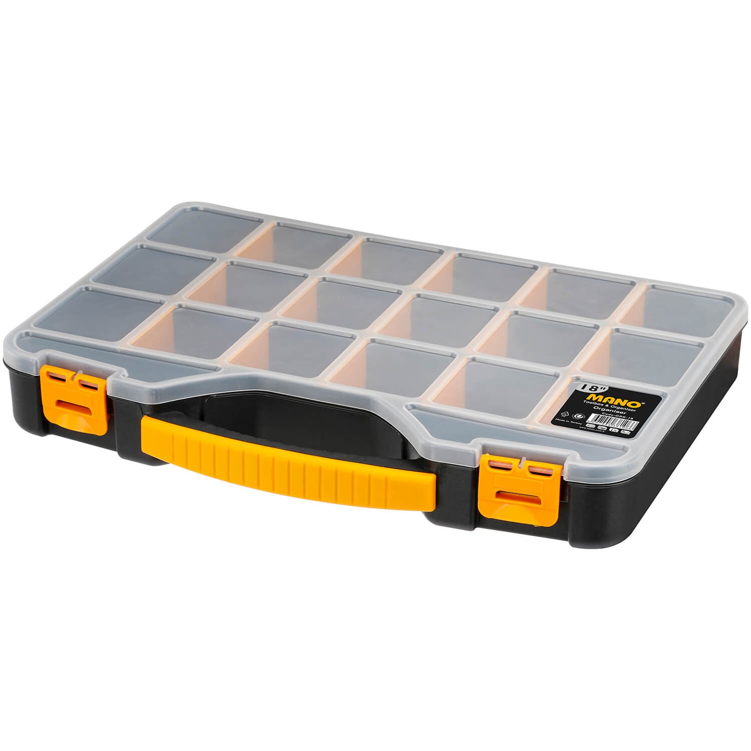 Mano Org/18 Organizer, Siyah/Sarı, 18''