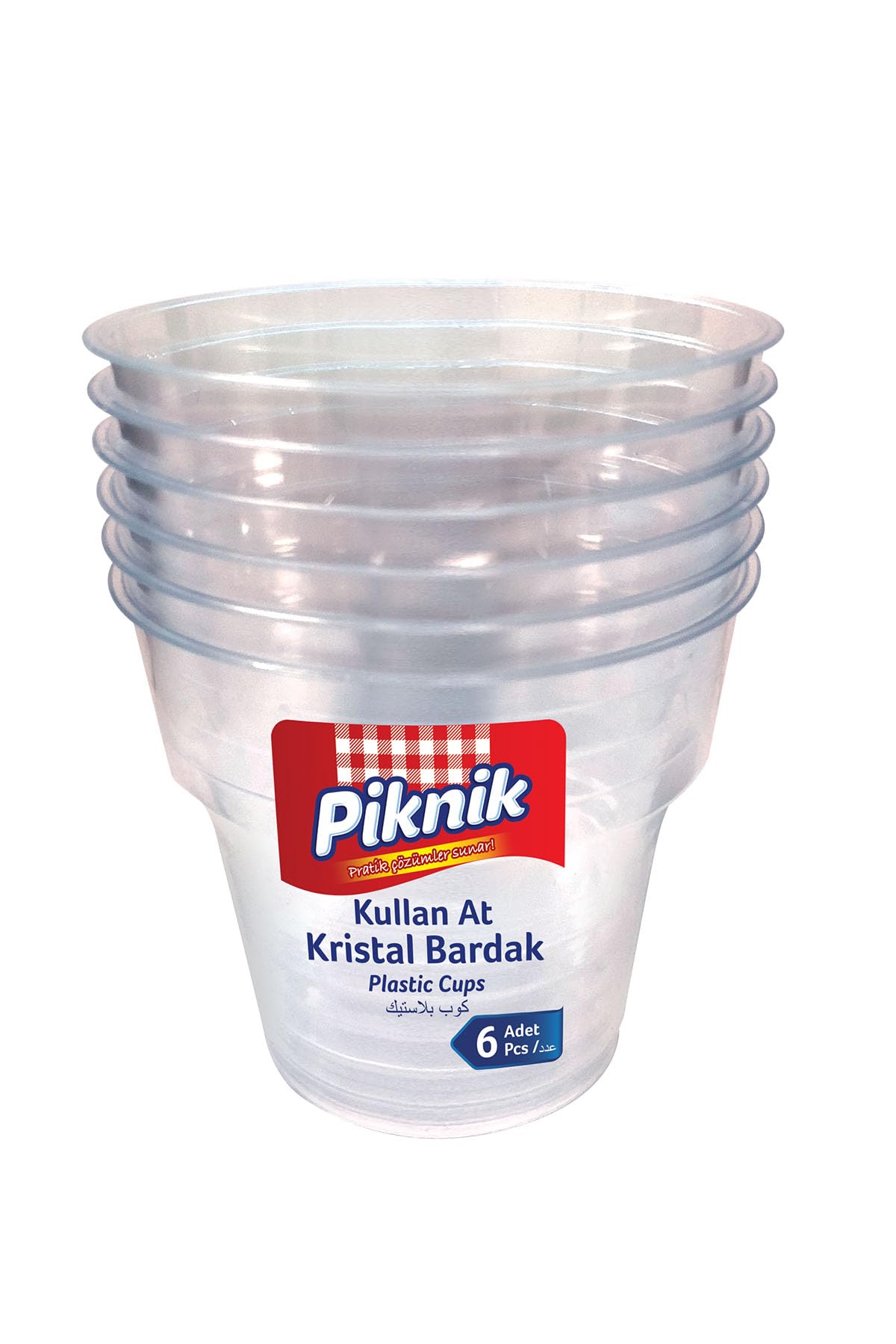 Piknik Kullan At Kristal Bardak 6'lı Şeffaf 1482