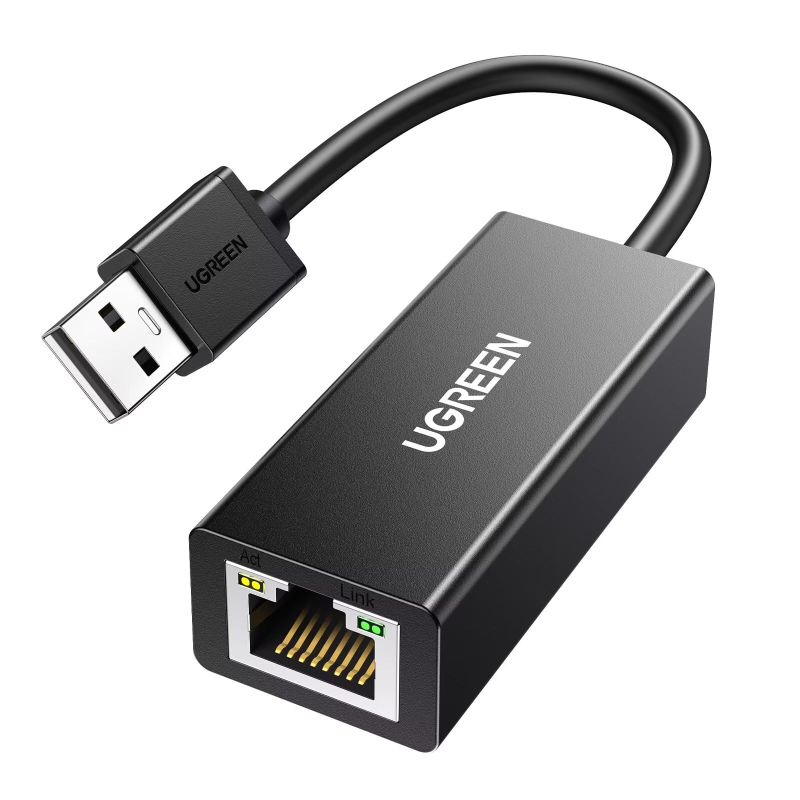 UGREEN Usb 2.0 Rj45 Ethernet Adaptörü 100Mbps Mac Os Windows 10 8 7 Pc Dizüstü Bilgisayar Switch Vb. İle Uyumludur. (Siyah)