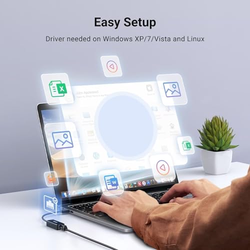 UGREEN Usb 2.0 Rj45 Ethernet Adaptörü 100Mbps Mac Os Windows 10 8 7 Pc Dizüstü Bilgisayar Switch Vb. İle Uyumludur. (Siyah)