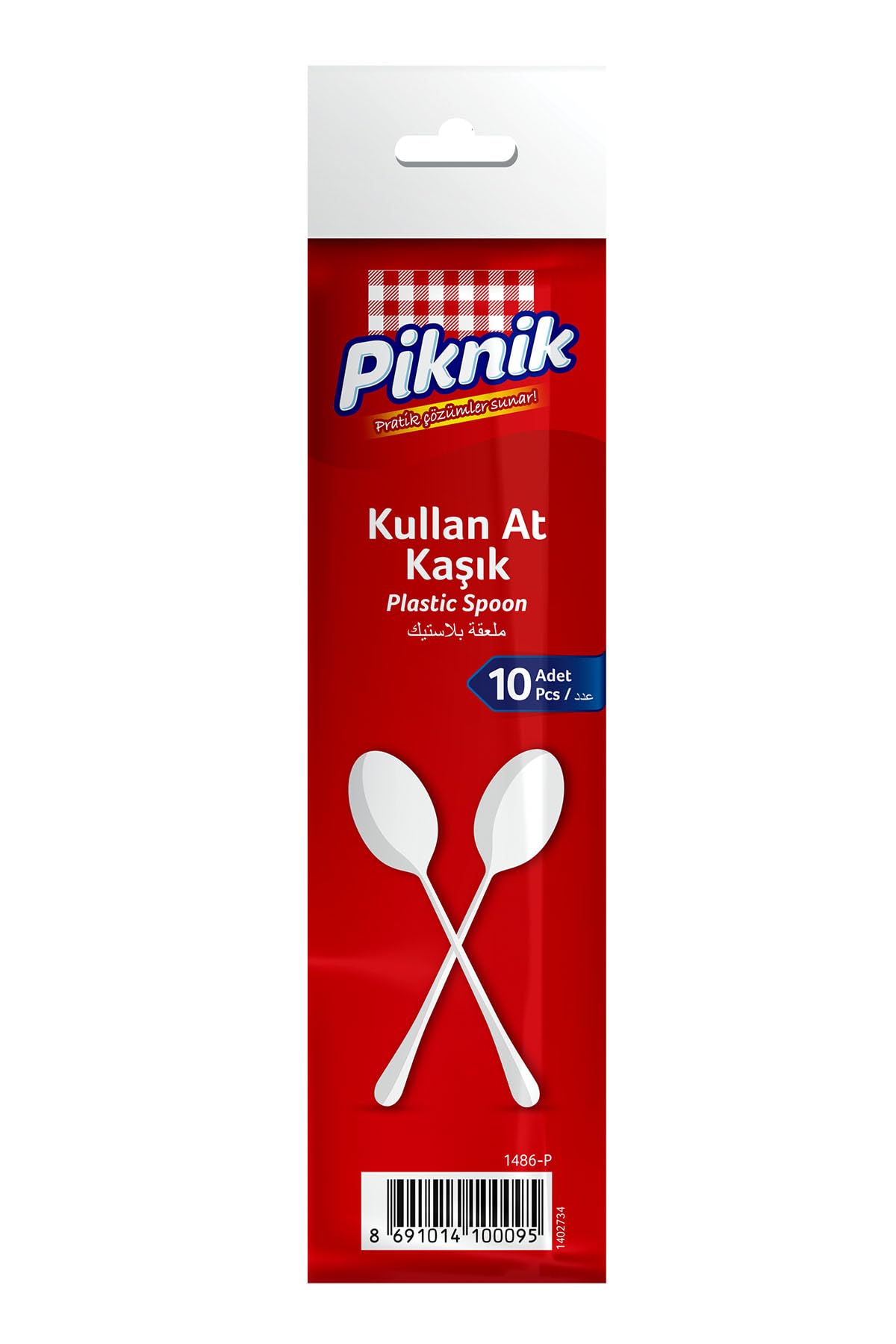 Piknik Kullan-At Plastik Kaşık 10'lu Büyük Beyaz 1486