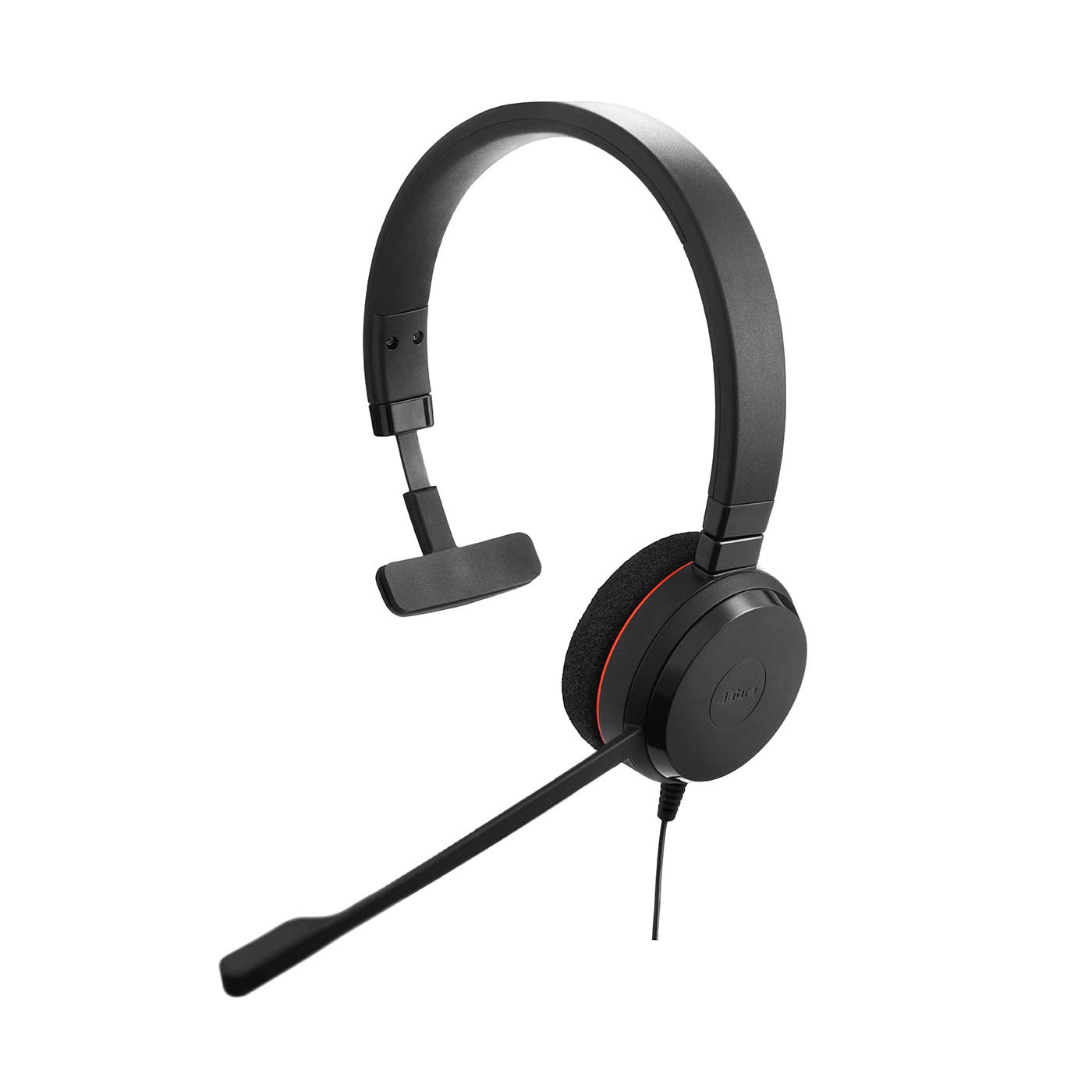 Jabra Evolve 20 UC Mono Headset – Unified Communications Headphones for VoIP Softphone with Pasif Noise Cancellation – USB-Cable with Controller – Black