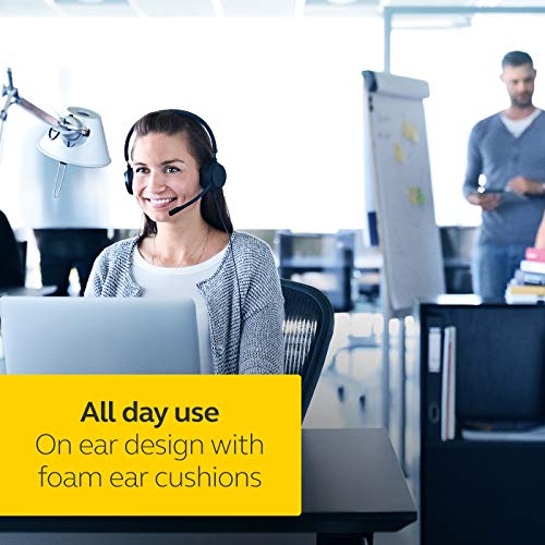 Jabra Evolve 20 UC Mono Headset – Unified Communications Headphones for VoIP Softphone with Pasif Noise Cancellation – USB-Cable with Controller – Black