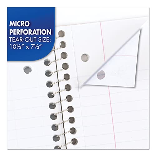 Mead Spiral Notebooks, 1 Subject, College Ruled Paper, 70 Yaprak, Renkli Not Defterleri, Çizgili Kağıt, Ev Okul Malzemeleri & K-12, 10 1/2" x 8", Çeşitli Renkler, 6 Paket (73065)