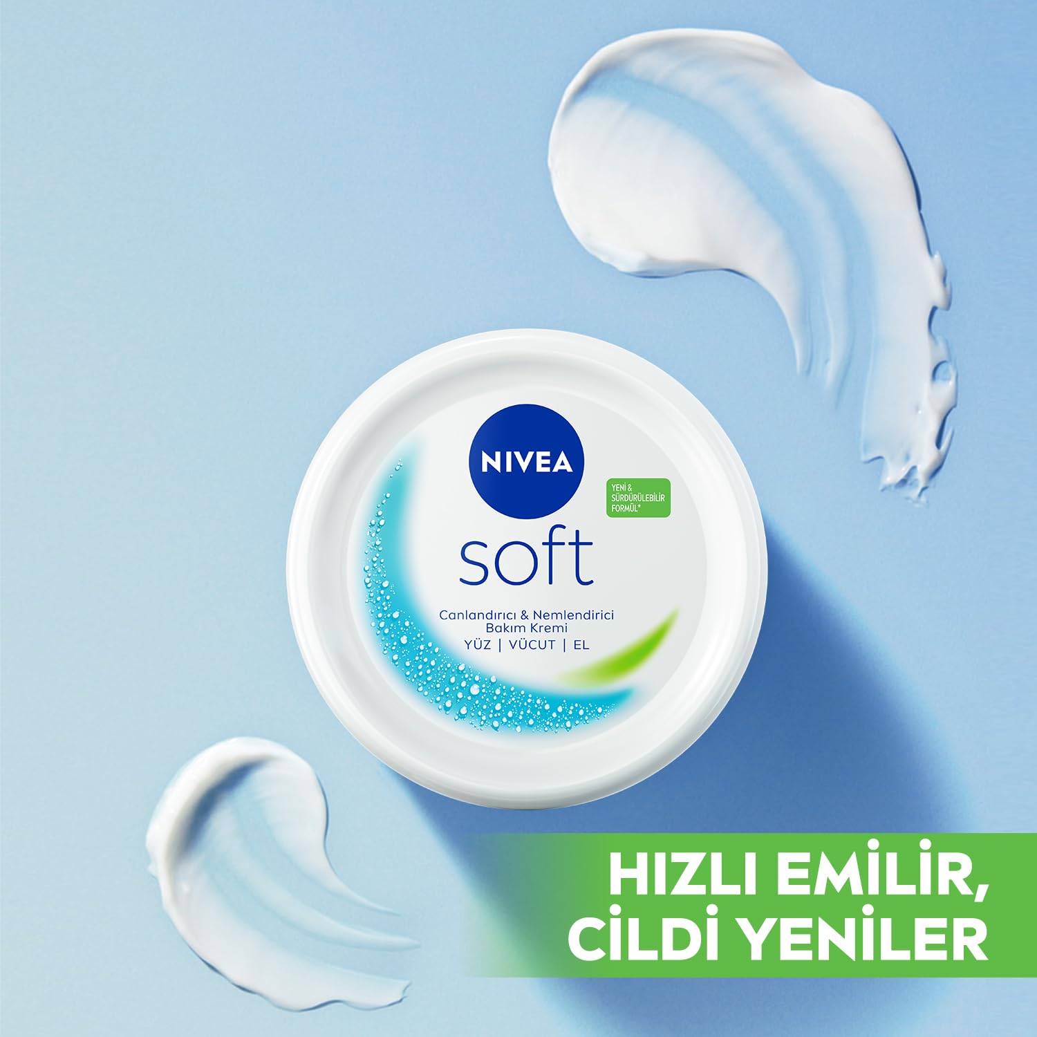 NIVEA Soft Nemlendirici Bakım Kremi 300 ml, 48 Saat Nemlendirme, Jojba Yağı,E Vitamini, Yüz,El,Vücut İçin,Paraben İçermez