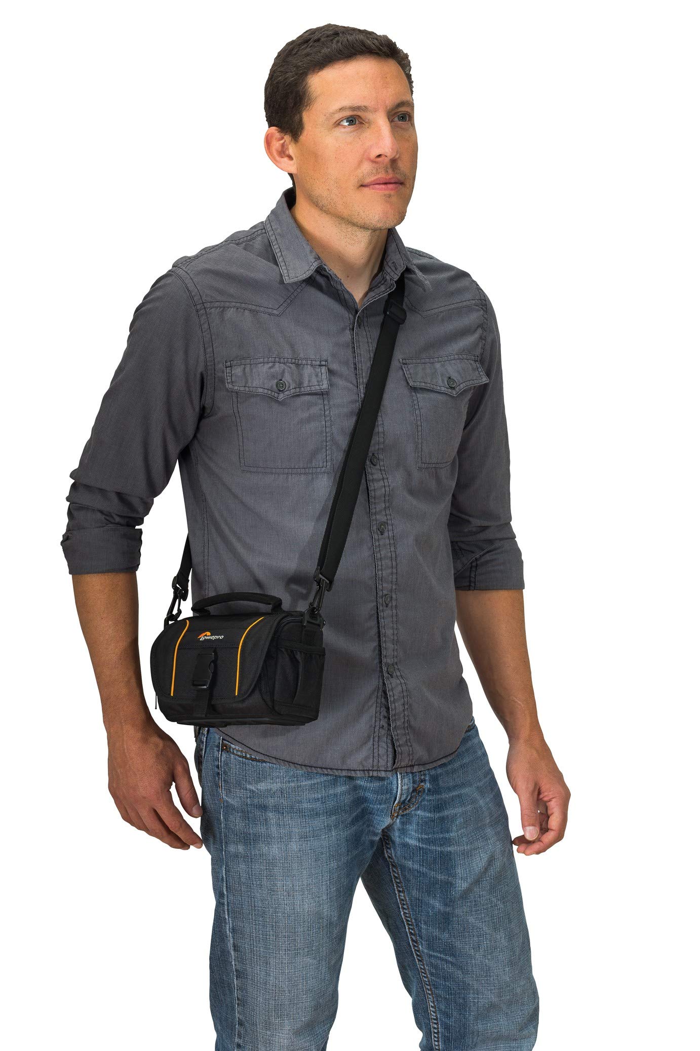 Lowepro Adventura Sh 110 II Küçük Fotoğraf Makineleri, Kompakt Csc Ve Aksiyon Kameralar İçin Omuz Çantası, Siyah