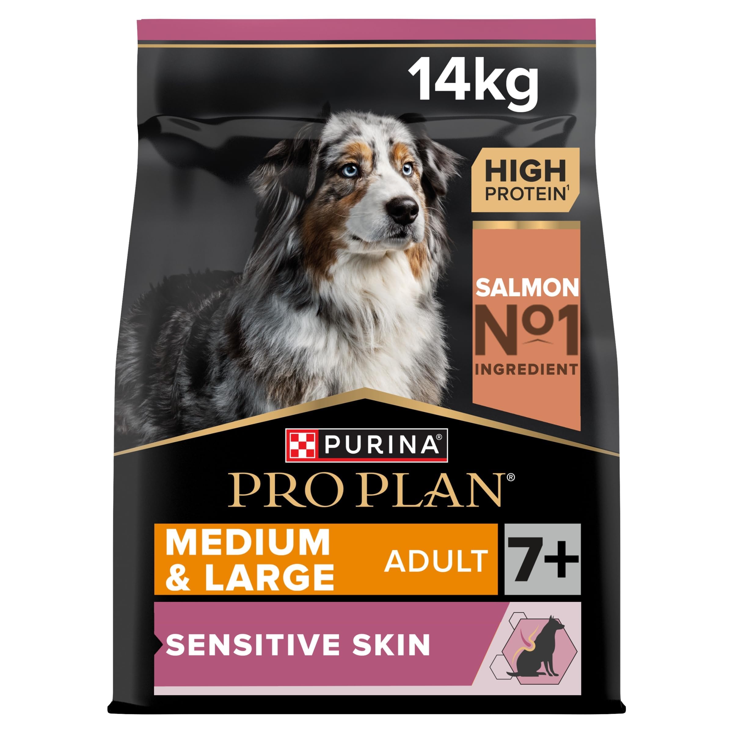 Pro Plan Medium Large Somonlu Kuru Köpek Maması, Yetişkin 7+ Yaş, 14 kg