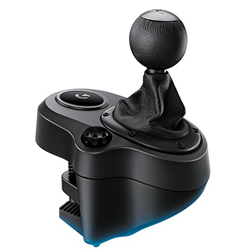 Logitech G Driving Force Vites, G29/G920/G923 için, Geri Vitesli ve 6 Konumlu "H" Düzeninde Vites, Çelik ve Deri Yapı, Siyah