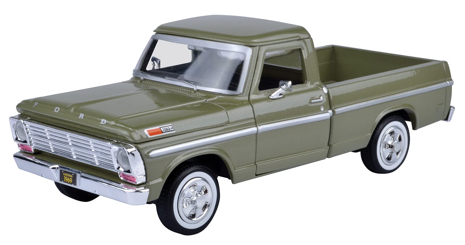 1969 Ford F-100 pikap, Green – Motormax Premium American 79315 – 1/24 SCALE Diecast model Car by Mot
