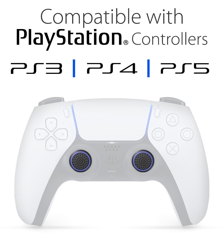 Fosmon [4] Analog Stick Joystick Controller için Performance baş parmak eklentisi PS4 | PS3 | Xbox One | Xbox One S | Xbox 360 | Wii U (Siyah ve Mavi) A1669