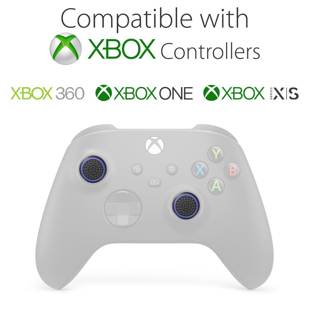 Fosmon [4] Analog Stick Joystick Controller için Performance baş parmak eklentisi PS4 | PS3 | Xbox One | Xbox One S | Xbox 360 | Wii U (Siyah ve Mavi) A1669