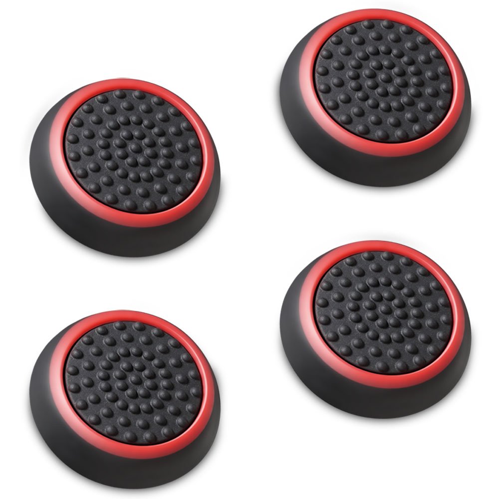 Fosmon [4] Analog Stick Joystick Controller için Performance baş parmak eklentisi PS4 | PS3 | Xbox One | Xbox One S | Xbox 360 | Wii U (Siyah ve Mavi) A1668