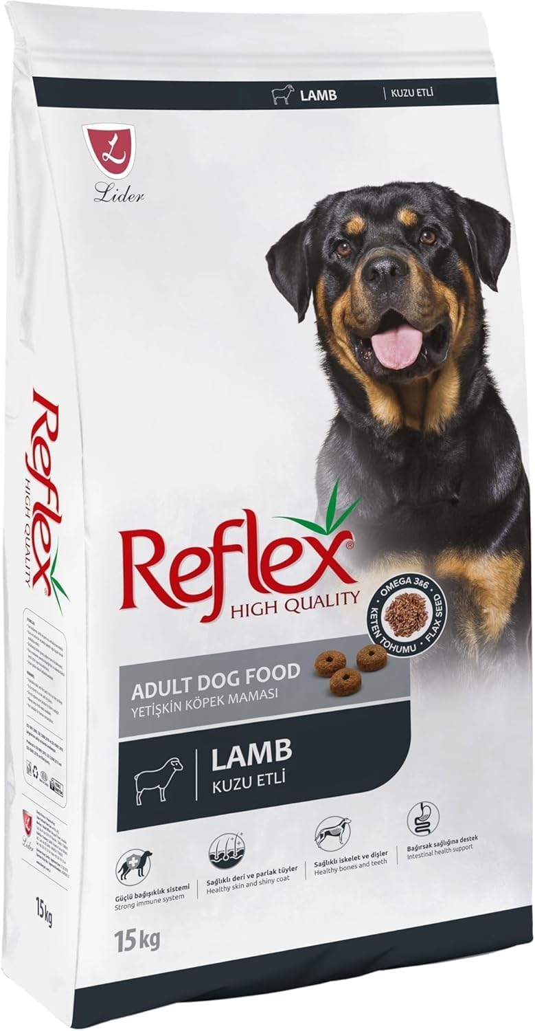 Reflex Kuzu Etli Yetişkin Köpek Maması, 15 Kg