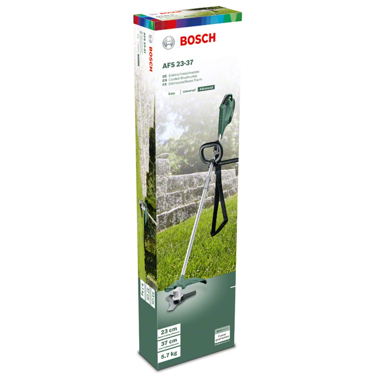 Bosch AFS 23-37 Elektrikli Tırpan, Ayarlanabilir Kayış, Kesme Genişliği 23 mm (Bıçak ile), 37 cm (Tı
