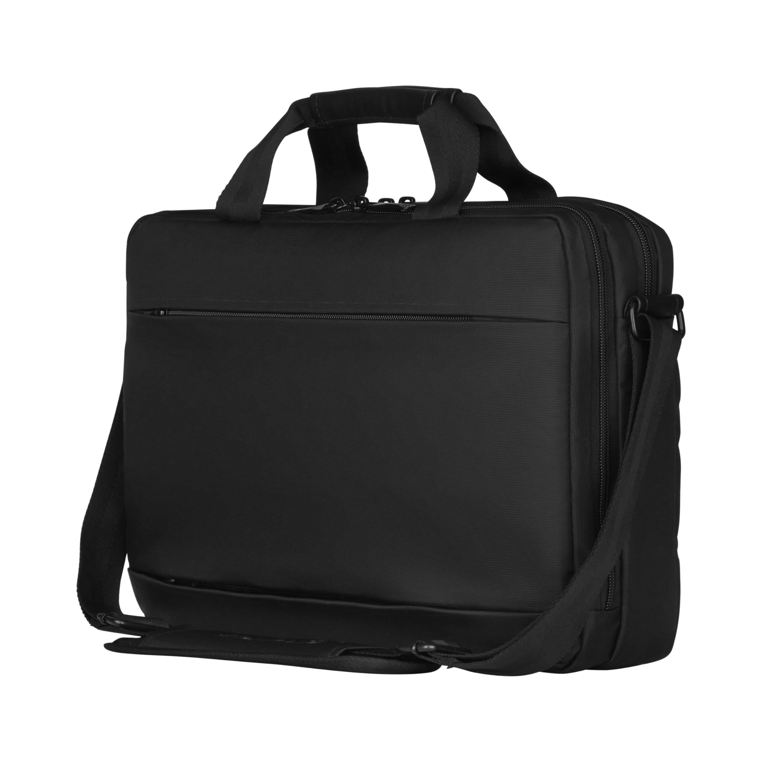 Wenger Source evrak çantası, askılı dizüstü bilgisayar çantası, 16 inçe kadar dizüstü bilgisayar, 10 inçe kadar tablet, 10 l, kadın erkek, ofis, iş, üniversite, okul, siyah