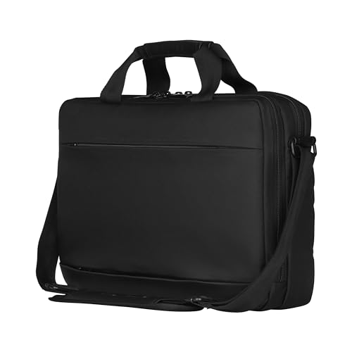 Wenger Source evrak çantası, askılı dizüstü bilgisayar çantası, 16 inçe kadar dizüstü bilgisayar, 10 inçe kadar tablet, 10 l, kadın erkek, ofis, iş, üniversite, okul, siyah