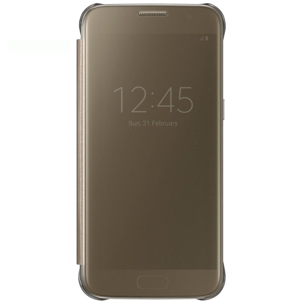 Samsung Galaxy S7 Cep Telefonu Kılıfı, Şeffaf Altın