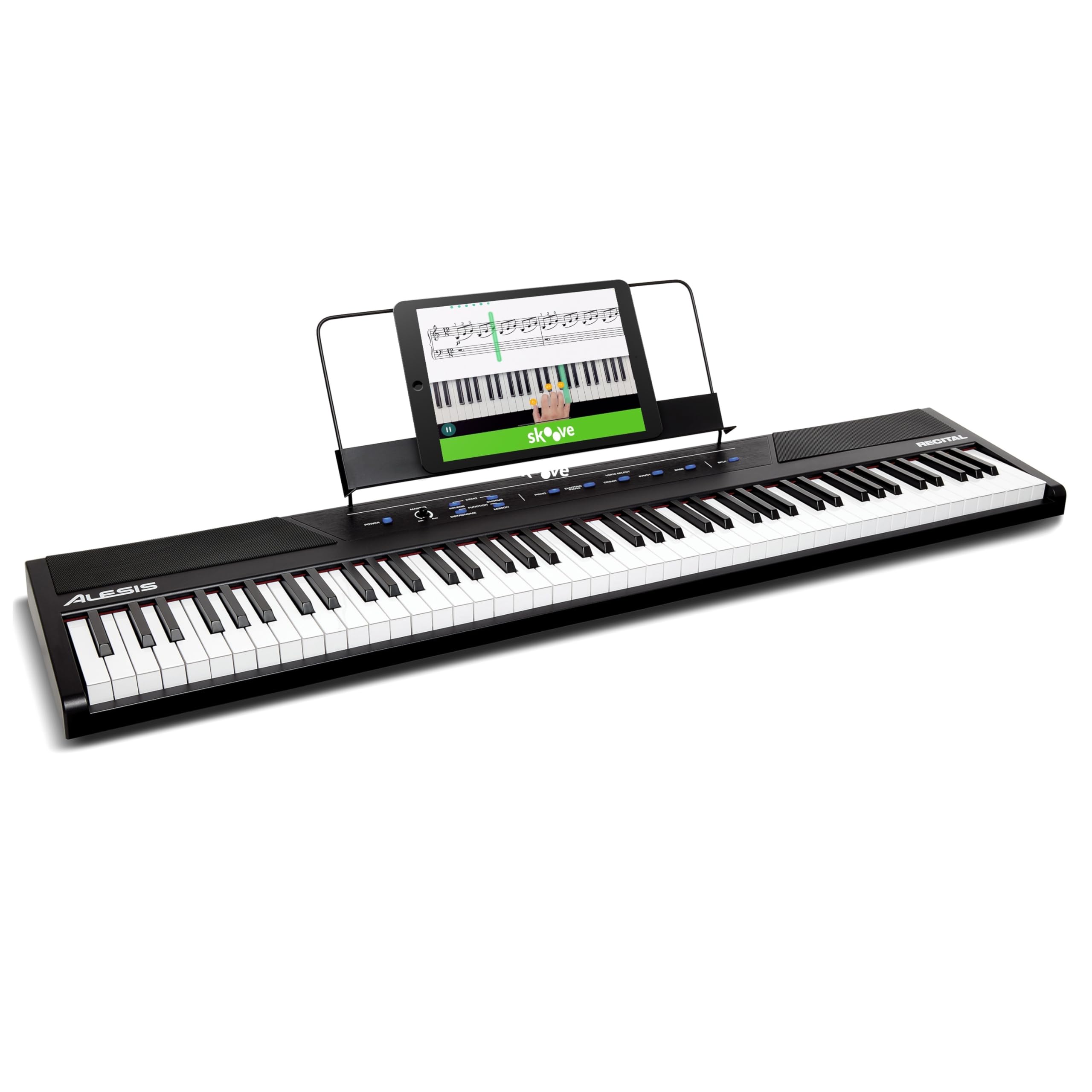Alesis Recital Dijital Piano Klavye 88 Tuşlu Yeni Başlayanlar İçin Yarı Ağırlıklı Tuşlu, Dahili Hoparlörlü ve Piano Dersli