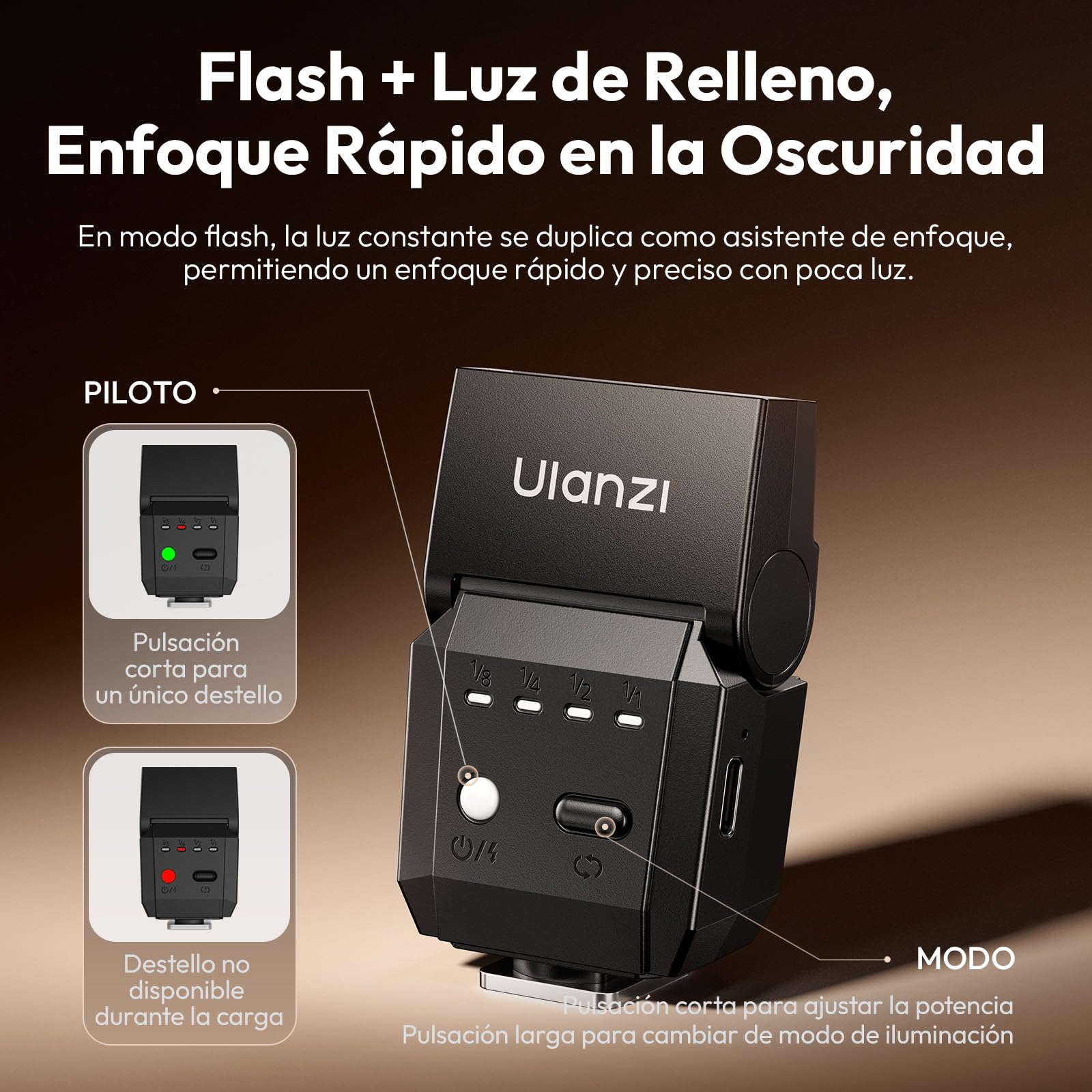 Ulanzi SL03 Spark Lite Fotoğraf Makinesi Flaş Siyah - L200