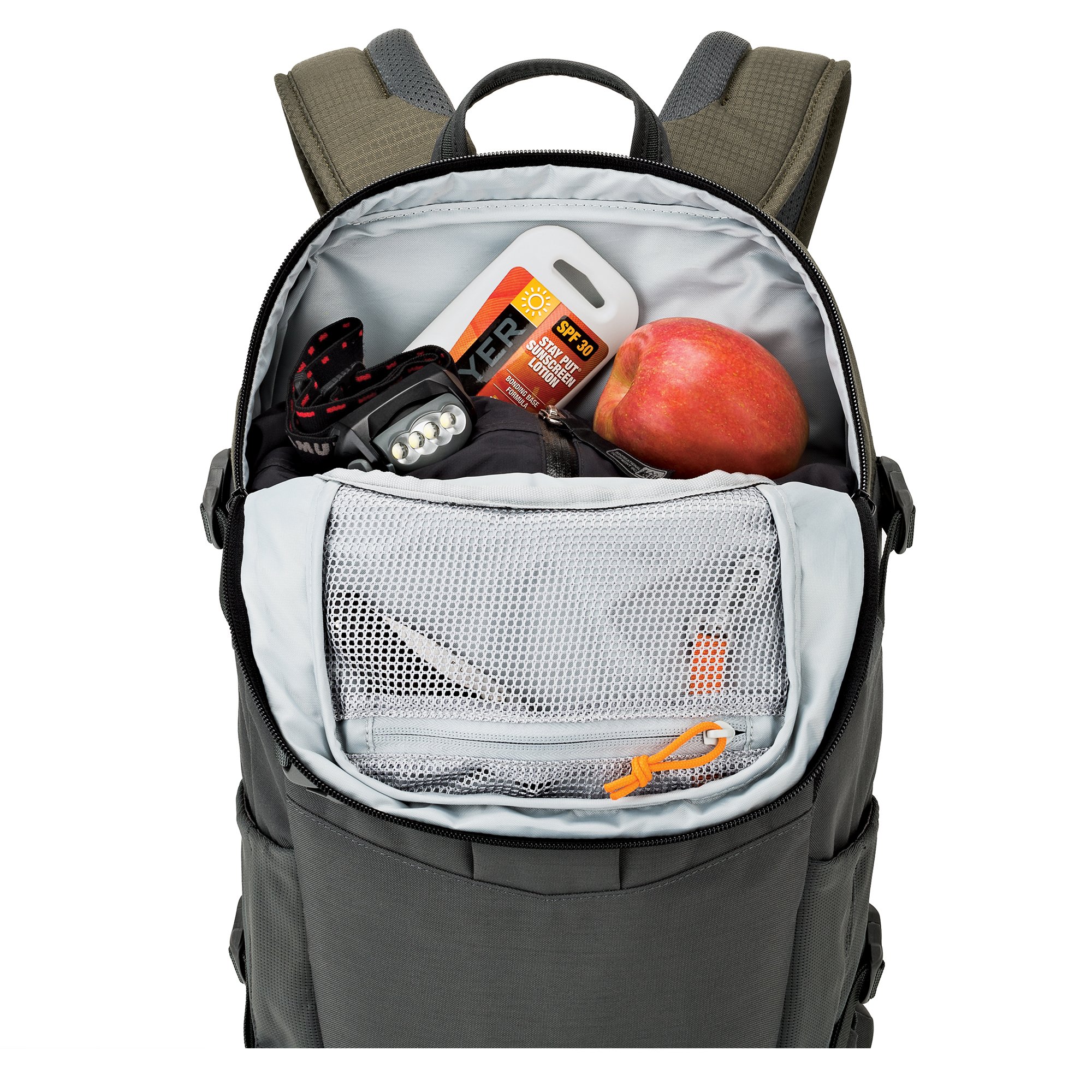 Lowepro Flipside Trek Bp 350 Aw Fotoğraf Makinesi Sırt Taşıma Çantası, Gri/Koyuyeşil