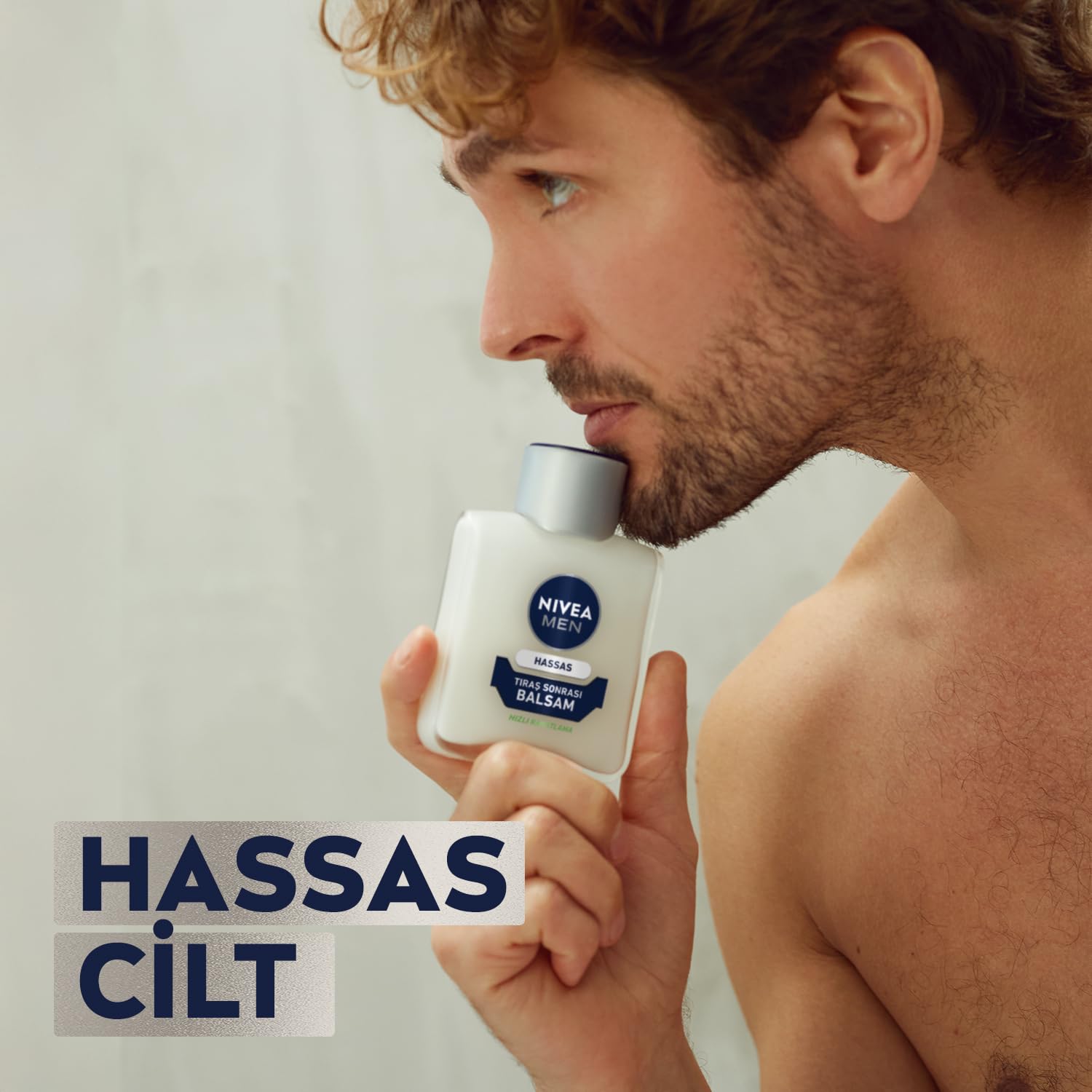 NIVEA MEN Erkek HassasTıraş Sonrası Balsam Hassas 100 ml,E Vitamini,ProVitamin B5,Alkolsüz Formül,Hassas Ciltler için Rahatlatıcı Tıraş Sonrası Bakım