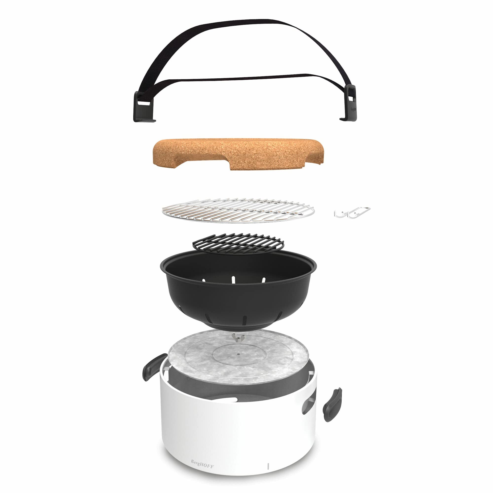 Berghoff 2415600 Leo Masa Üstü Mangal Beyaz