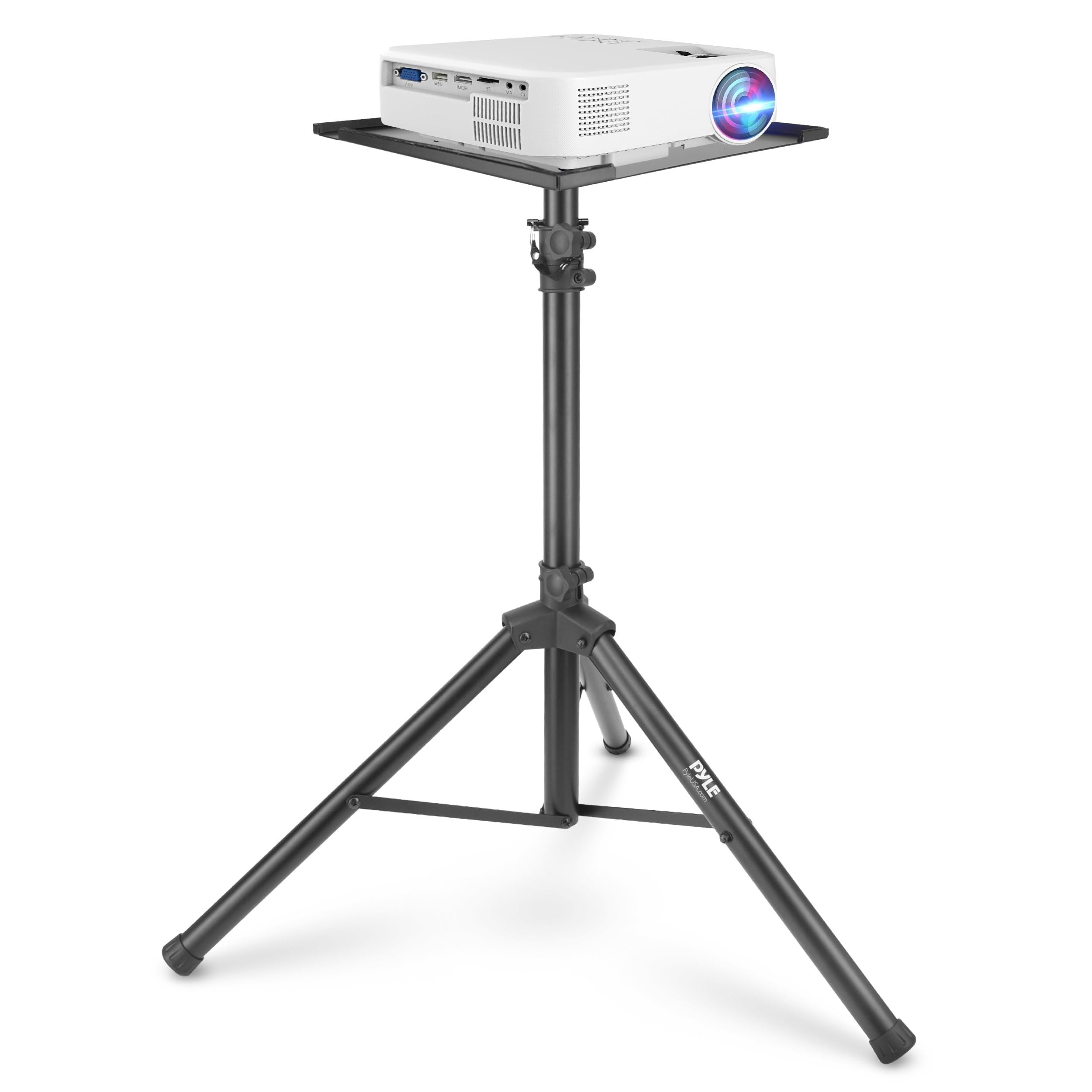 Pyle Projektör Standı Yüksekliği Ayarlanabilir – Dizüstü Bilgisayar Tripod Standı, Taşınabilir PA Hoparlör Standları, Daha Güçlü Destek, Ağır Hizmet Tipi Metal Ayakta Stand