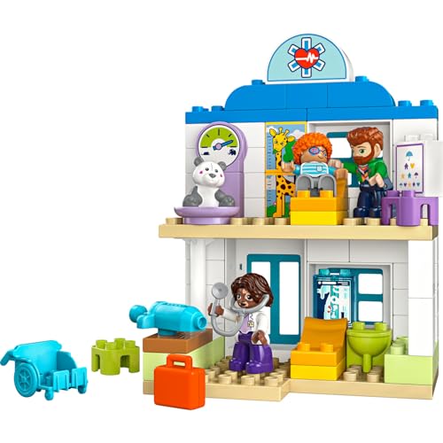 LEGO DUPLO Town İlk Doktor Ziyareti 10449-2 Yaş ve Üzeri Küçük Çocuklar İçin Eğitici ve Yaratıcı Oyuncak Yapım Seti (65 Parça)