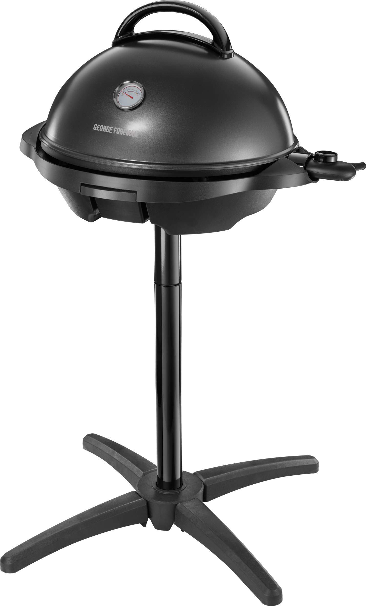George Foreman Indoor/Outdoor Izgara: Ayakta Izgara ve Masa Izgarası (Iç ve Dış Mekan Kullanımı, Balkon ve Mutfak, Çap 44,5 Cm, Sıcaklık Göstergesi, Yağ Damlama Tepsisi, 22460-56