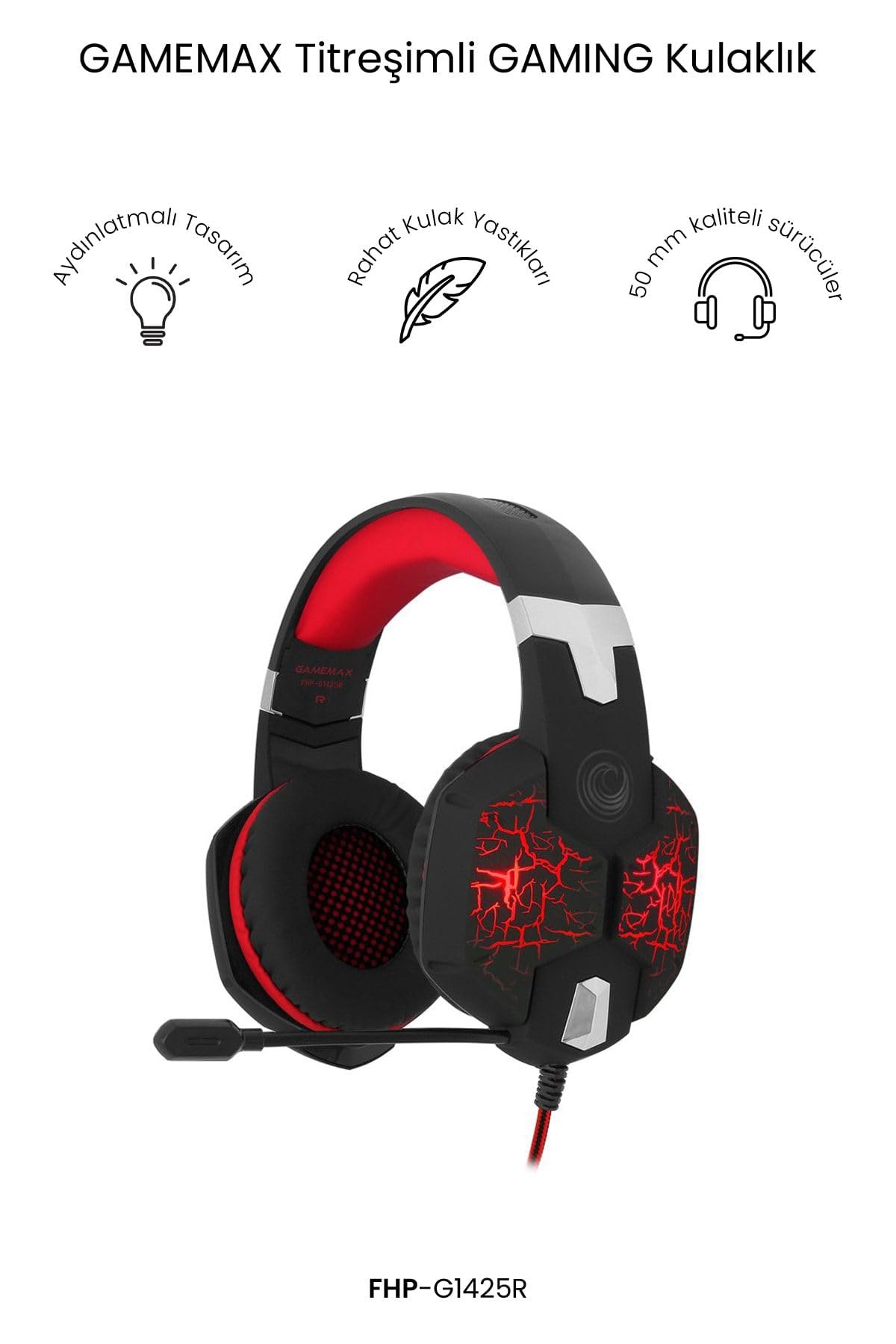 Gamemax 5478, 7.1 Titreşimli S.Sound Kulaklık
